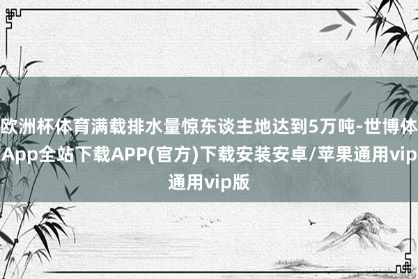欧洲杯体育满载排水量惊东谈主地达到5万吨-世博体育App全站下载APP(官方)下载安装安卓/苹果通用vip版