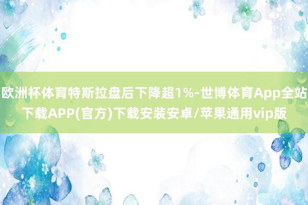 欧洲杯体育特斯拉盘后下降超1%-世博体育App全站下载APP(官方)下载安装安卓/苹果通用vip版