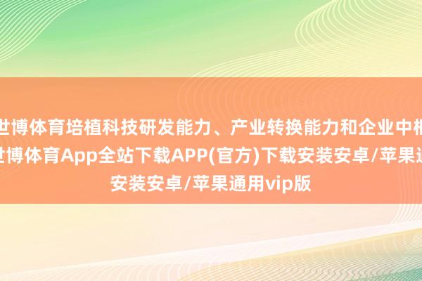 世博体育培植科技研发能力、产业转换能力和企业中枢竞争力-世博体育App全站下载APP(官方)下载安装安卓/苹果通用vip版
