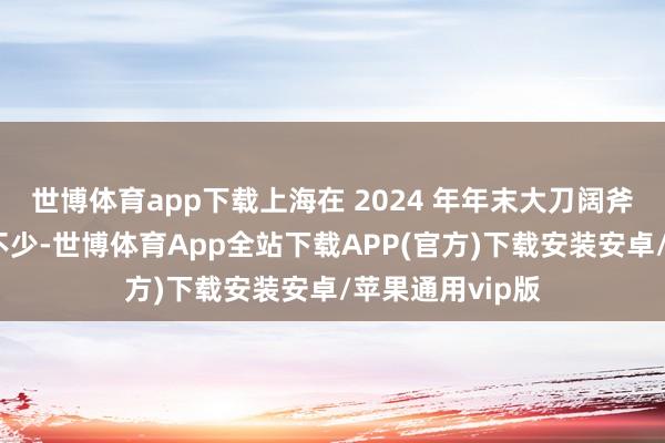 世博体育app下载上海在 2024 年年末大刀阔斧的＂动作＂可不少-世博体育App全站下载APP(官方)下载安装安卓/苹果通用vip版