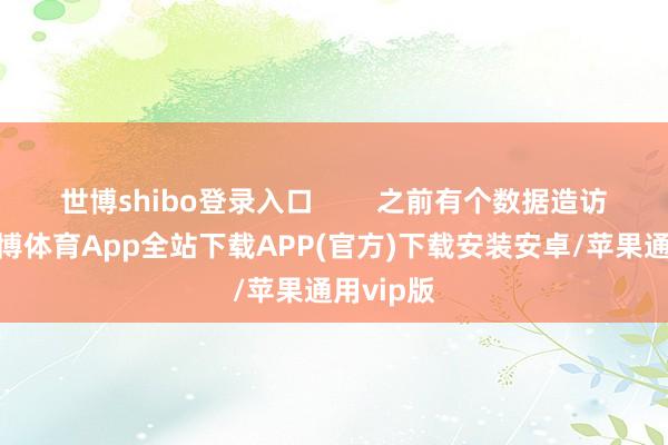世博shibo登录入口        之前有个数据造访夸耀-世博体育App全站下载APP(官方)下载安装安卓/苹果通用vip版