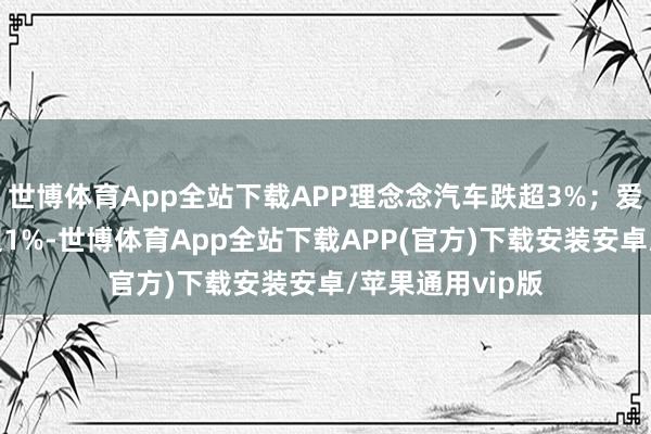 世博体育App全站下载APP理念念汽车跌超3%；爱奇艺、蔚来涨超1%-世博体育App全站下载APP(官方)下载安装安卓/苹果通用vip版