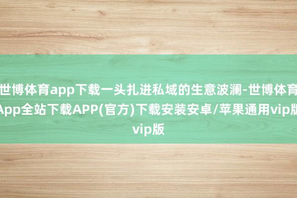 世博体育app下载一头扎进私域的生意波澜-世博体育App全站下载APP(官方)下载安装安卓/苹果通用vip版