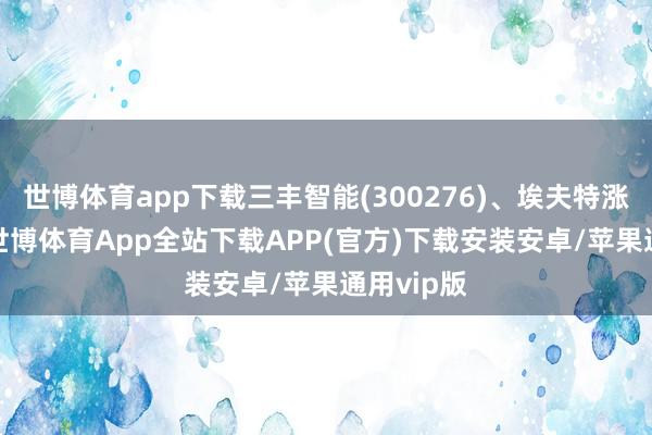 世博体育app下载三丰智能(300276)、埃夫特涨超10%-世博体育App全站下载APP(官方)下载安装安卓/苹果通用vip版