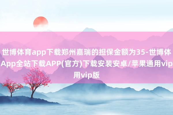 世博体育app下载郑州嘉瑞的担保金额为35-世博体育App全站下载APP(官方)下载安装安卓/苹果通用vip版