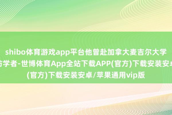 shibo体育游戏app平台他曾赴加拿大麦吉尔大学担任英语教授拜访学者-世博体育App全站下载APP(官方)下载安装安卓/苹果通用vip版