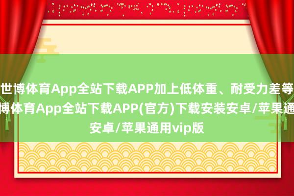 世博体育App全站下载APP加上低体重、耐受力差等身分-世博体育App全站下载APP(官方)下载安装安卓/苹果通用vip版