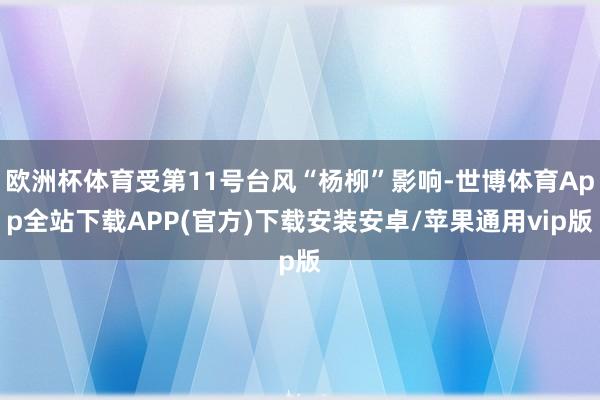 欧洲杯体育受第11号台风“杨柳”影响-世博体育App全站下载APP(官方)下载安装安卓/苹果通用vip版