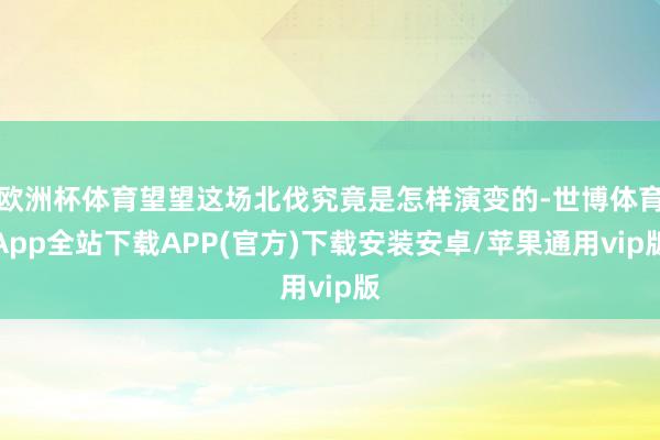 欧洲杯体育望望这场北伐究竟是怎样演变的-世博体育App全站下载APP(官方)下载安装安卓/苹果通用vip版