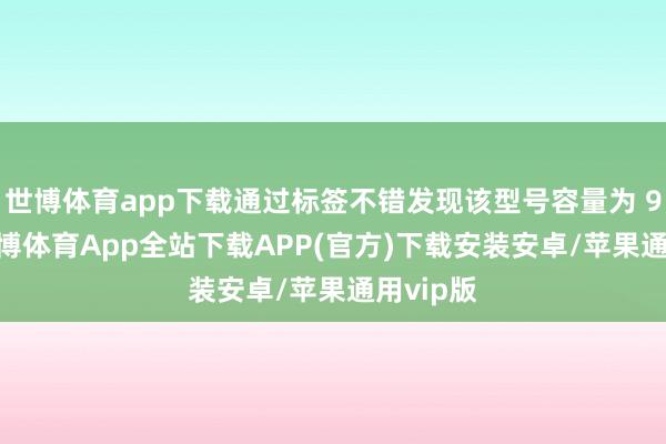 世博体育app下载通过标签不错发现该型号容量为 96GB-世博体育App全站下载APP(官方)下载安装安卓/苹果通用vip版